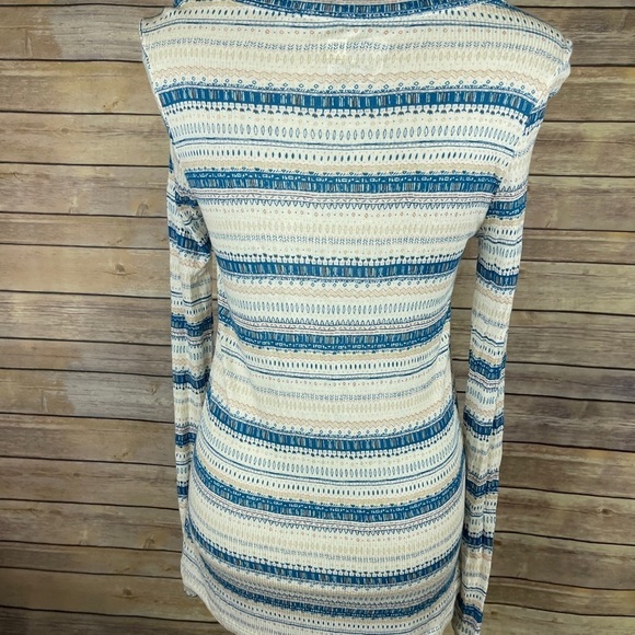 Nollie NWT Small Ribbed Henley Striped Long Sleeve - Picture 4 of 8